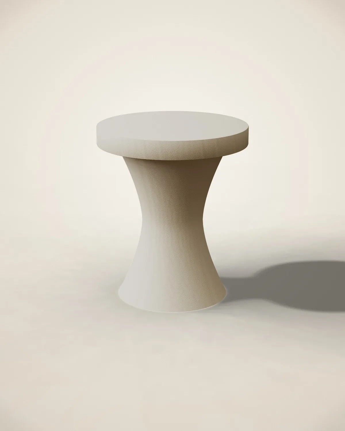 Hocker aus Mikrozement, Studioaufnahme